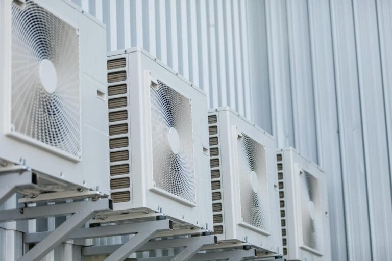 Nashville HVAC closeup of air conditioners installed on the outside